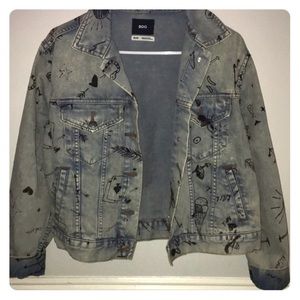Urban Outfitters graffic jean jacket